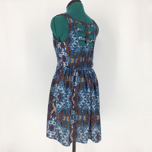 Xhilaration Sleeveless Lattice Back Dress, Medium - Picture 6 of 16